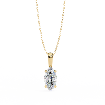 Solitaire Marquise Diamond Pendant