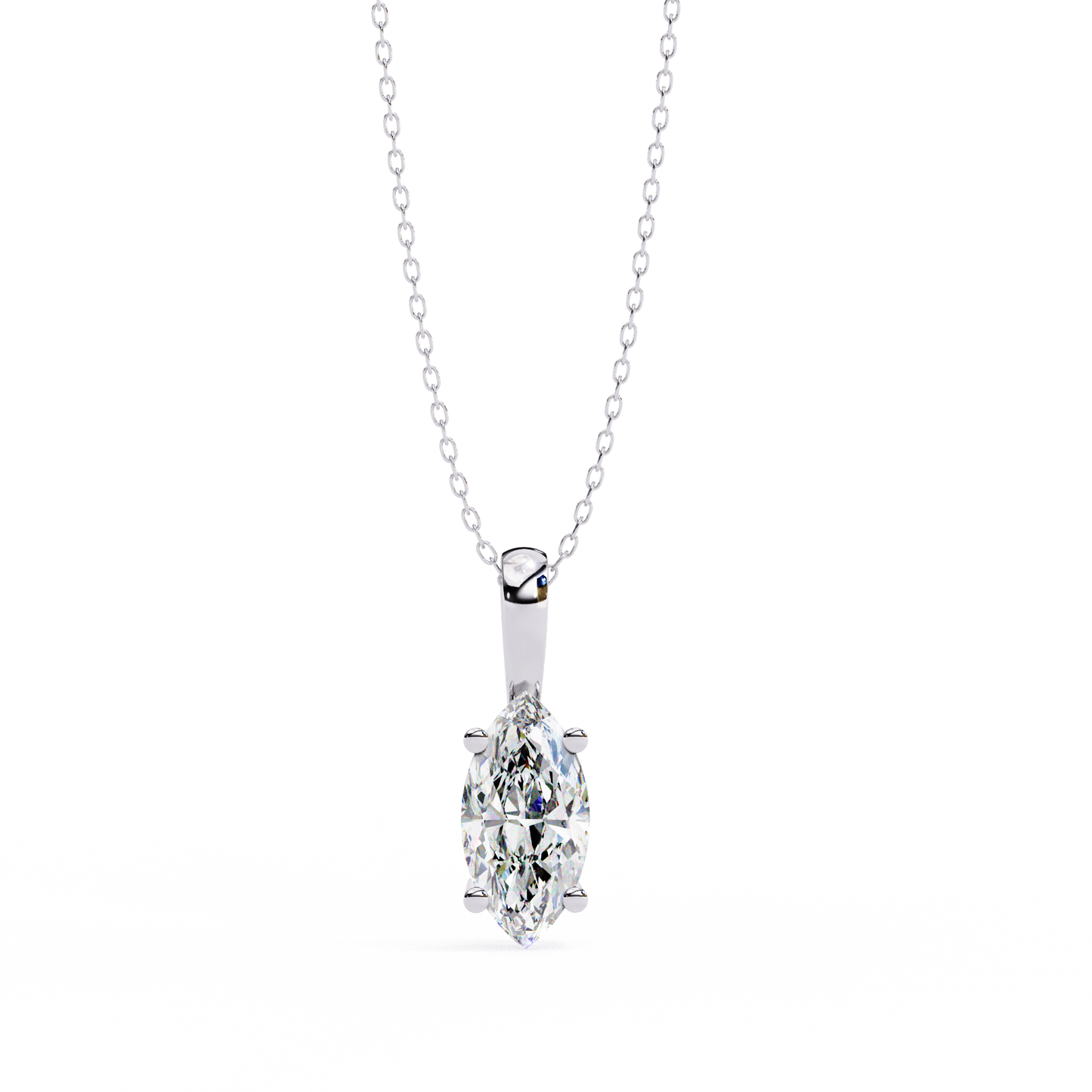 Solitaire Marquise Diamond Pendant