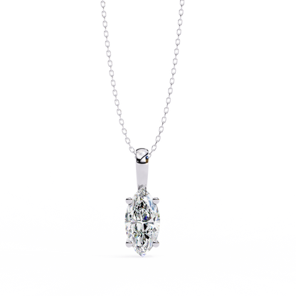 Solitaire Marquise Diamond Pendant
