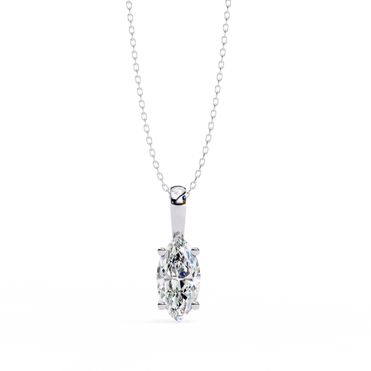 Solitaire Marquise Diamond Pendant