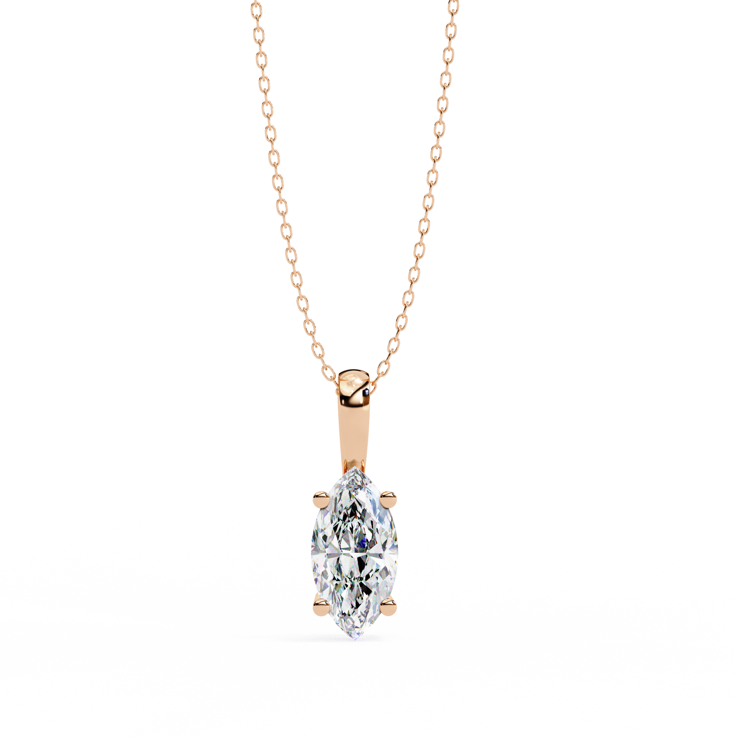 Solitaire Marquise Diamond Pendant