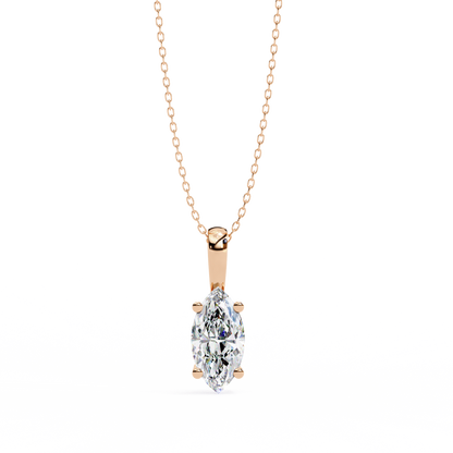 Solitaire Marquise Diamond Pendant