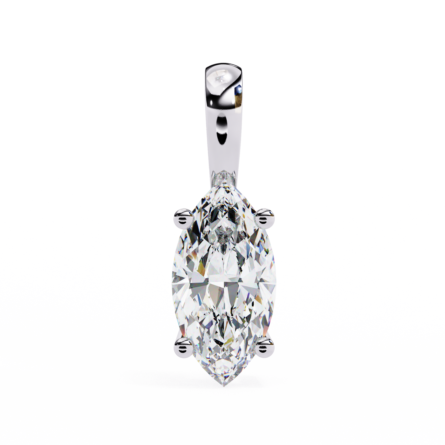 Solitaire Marquise Diamond Pendant