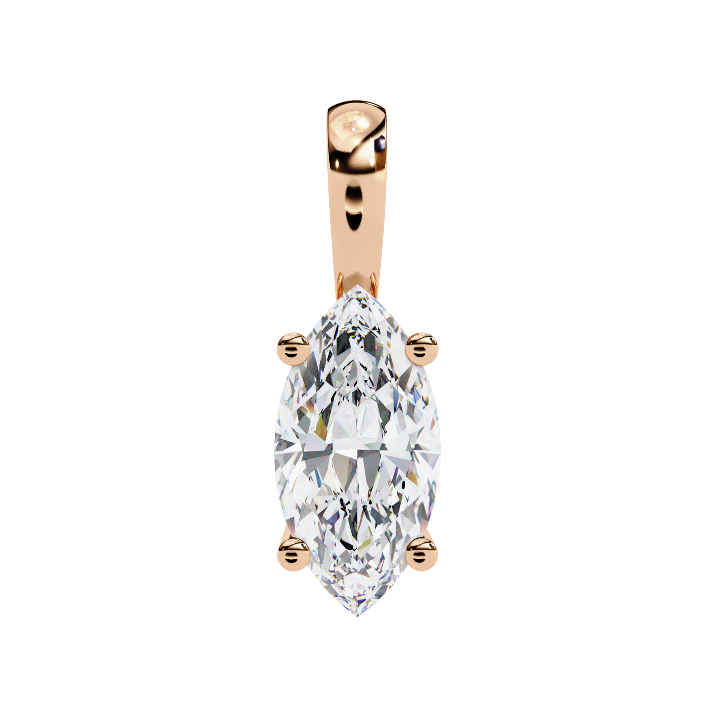 Solitaire Marquise Diamond Pendant