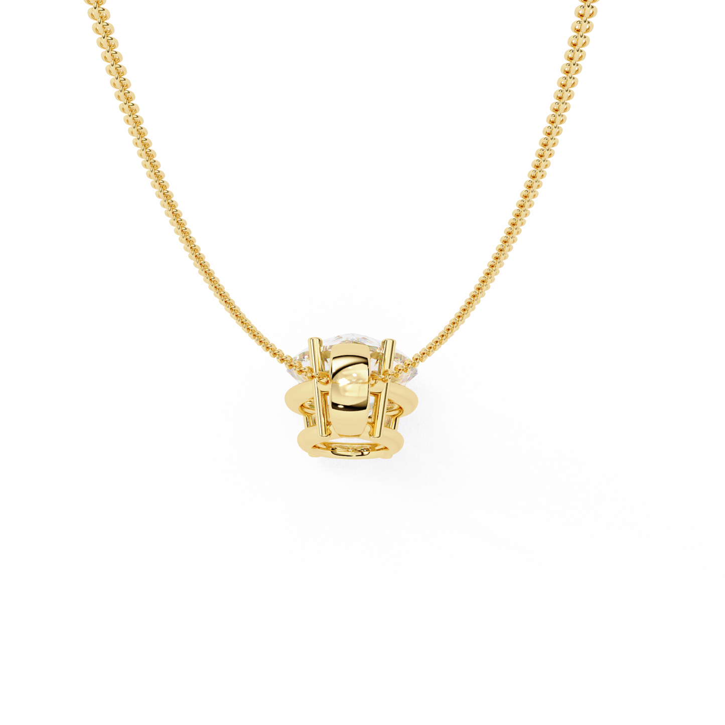 Luna Pear Solitaire Diamond Pendant