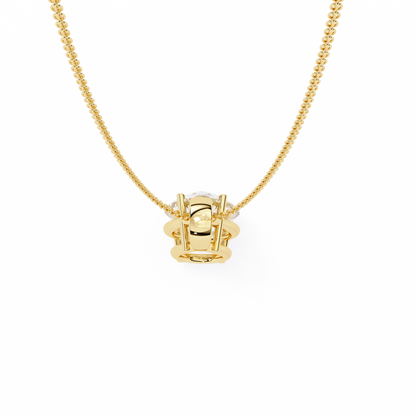 Luna Pear Solitaire Diamond Pendant