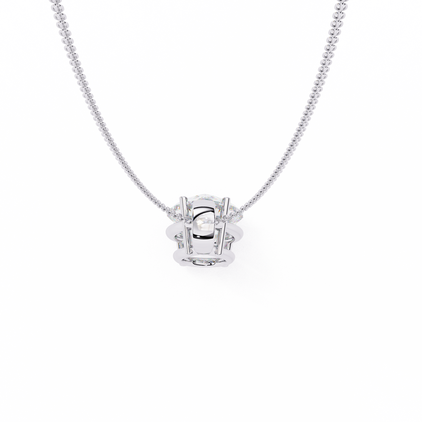 Luna Pear Solitaire Diamond Pendant