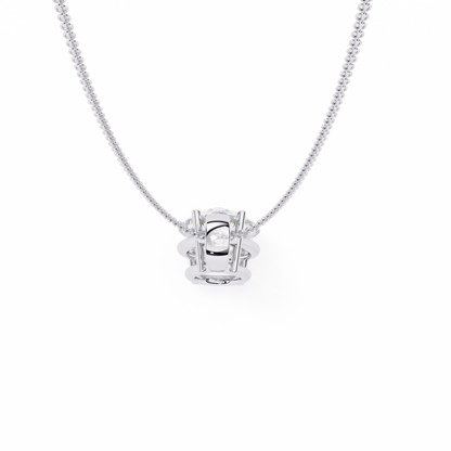 Luna Pear Solitaire Diamond Pendant