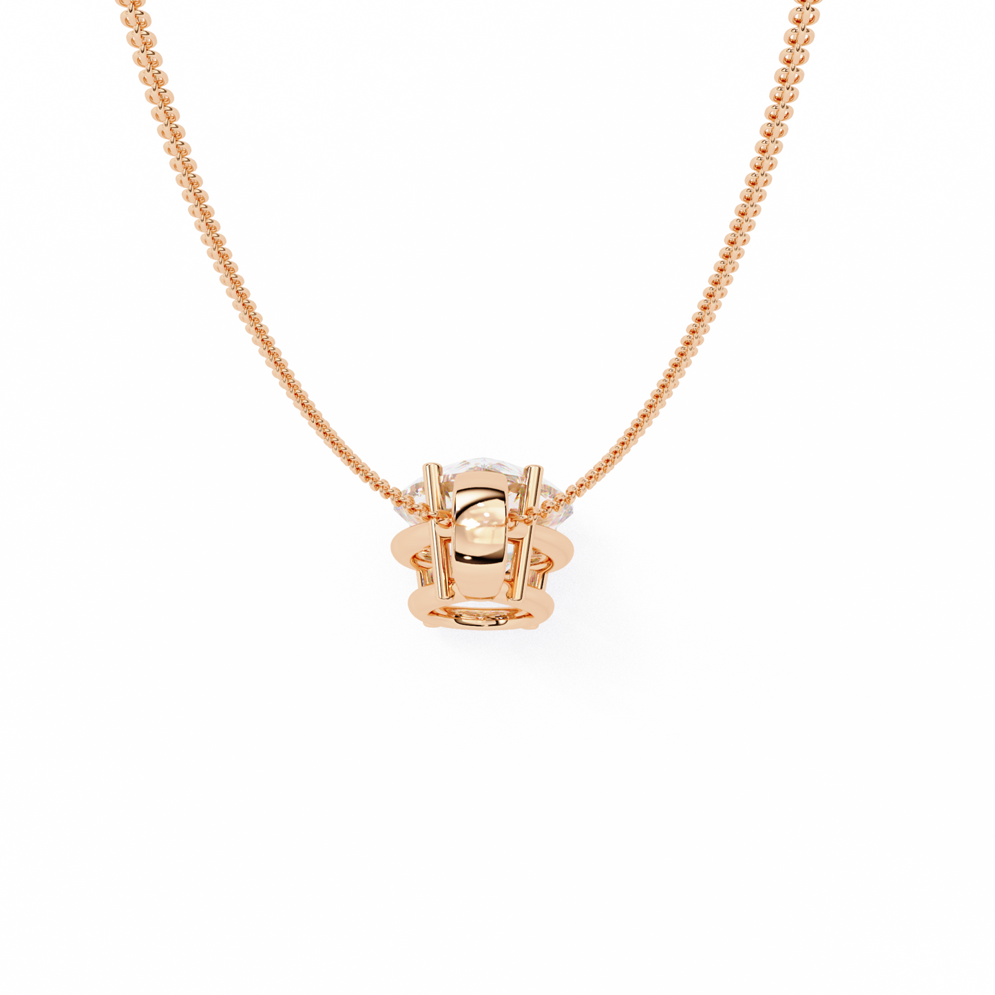 Luna Pear Solitaire Diamond Pendant