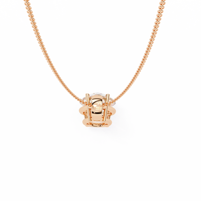 Luna Pear Solitaire Diamond Pendant