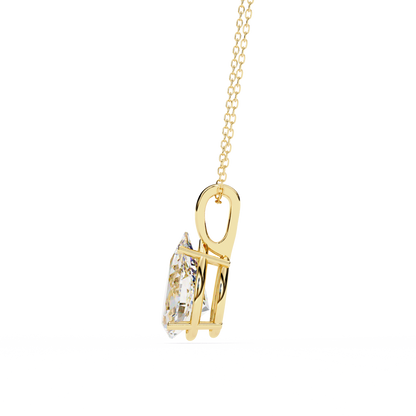 Luna Pear Solitaire Diamond Pendant