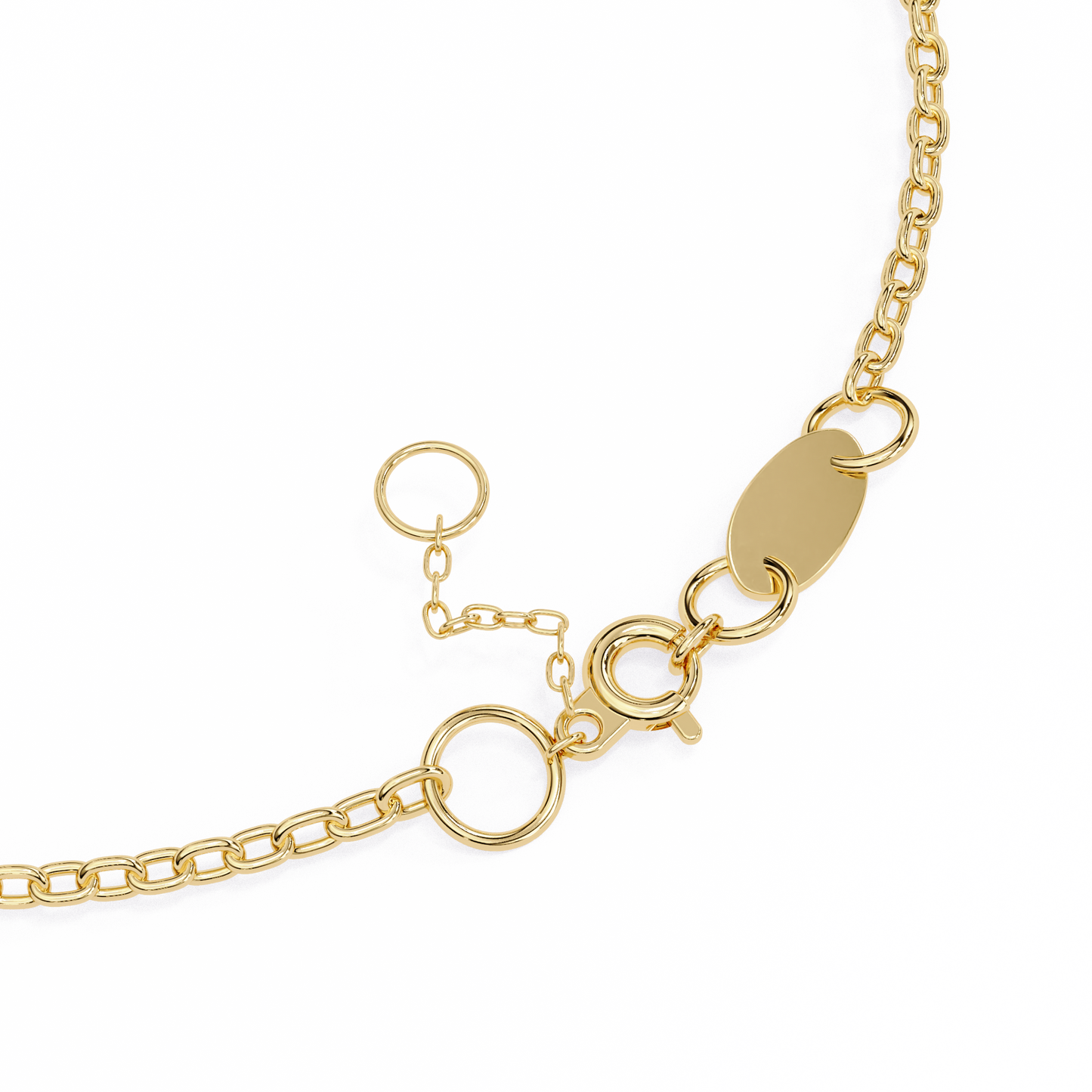 Bezel Set Diamond Station Chain Bracelet