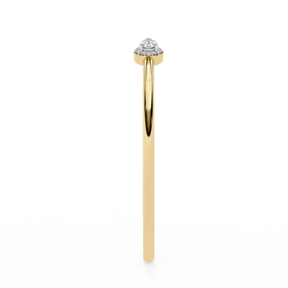 Pear Halo Open Cuff Diamond Bracelet