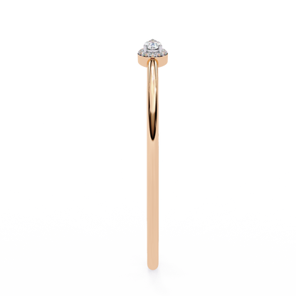 Pear Halo Open Cuff Diamond Bracelet