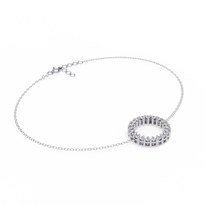 Diamond Eternity Circle Chain Bracelet