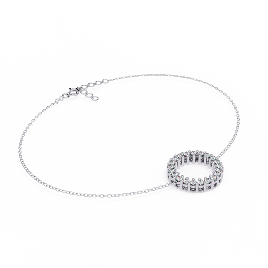 Diamond Eternity Circle Chain Bracelet