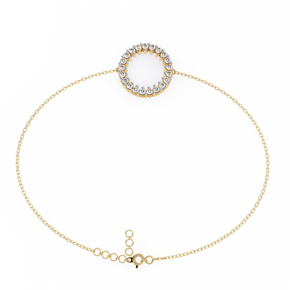Diamond Eternity Circle Chain Bracelet