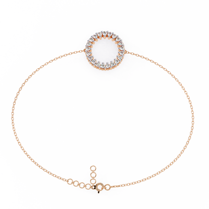Diamond Eternity Circle Chain Bracelet