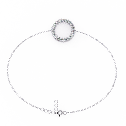 Diamond Eternity Circle Chain Bracelet