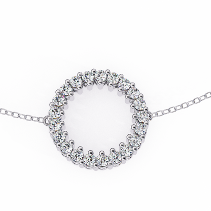 Diamond Eternity Circle Chain Bracelet