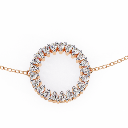 Diamond Eternity Circle Chain Bracelet