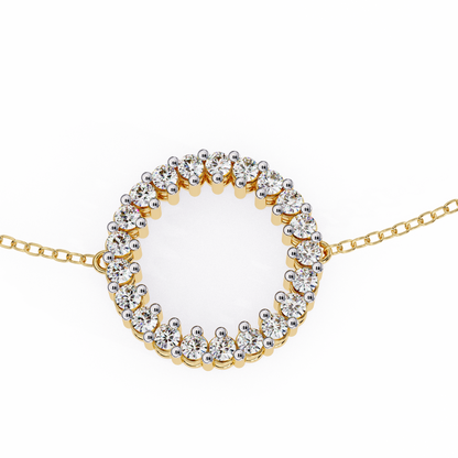 Diamond Eternity Circle Chain Bracelet