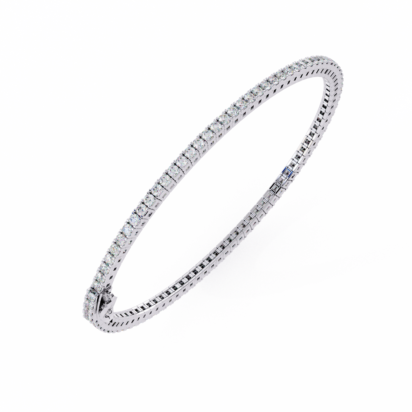 Box Link Diamond Tennis Bracelet