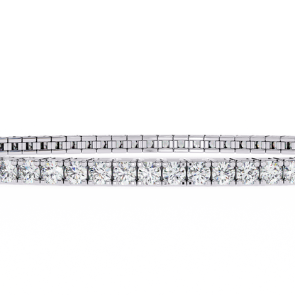 Box Link Diamond Tennis Bracelet