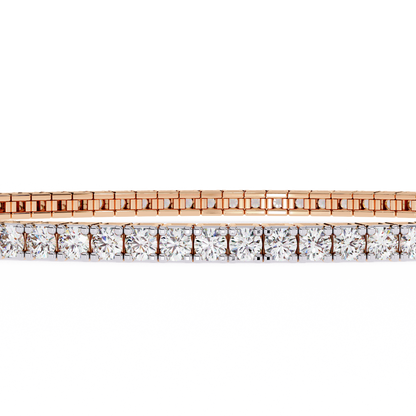 Box Link Diamond Tennis Bracelet