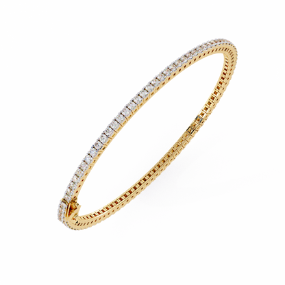 Box Link Diamond Tennis Bracelet