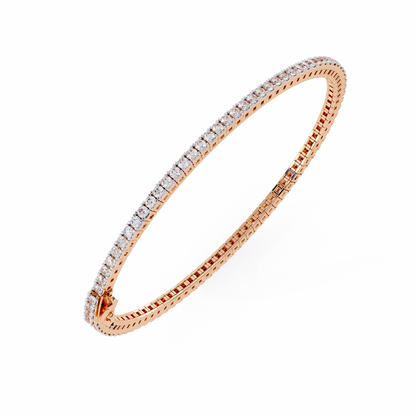 Box Link Diamond Tennis Bracelet
