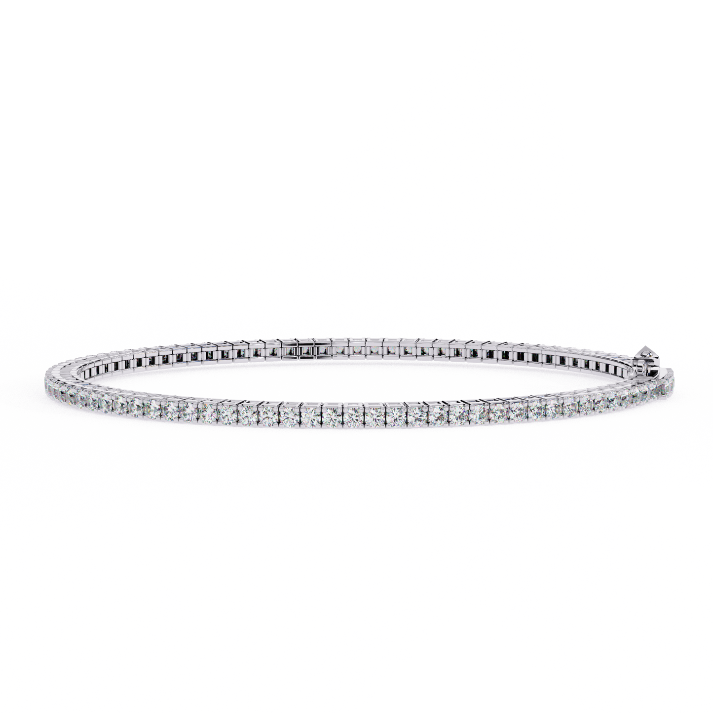 Box Link Diamond Tennis Bracelet