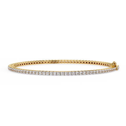 Box Link Diamond Tennis Bracelet