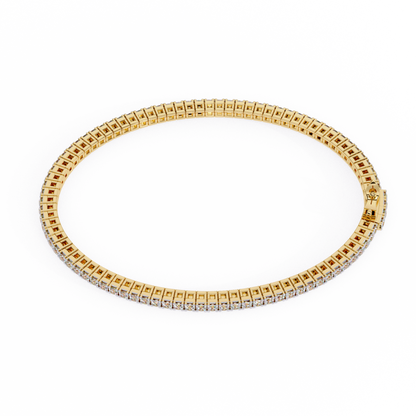 Box Link Diamond Tennis Bracelet
