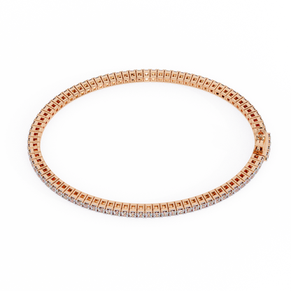 Box Link Diamond Tennis Bracelet