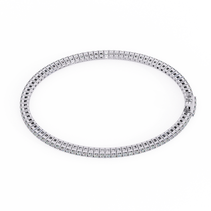 Box Link Diamond Tennis Bracelet