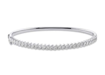 Baguette Diamond Half Tennis Bangle