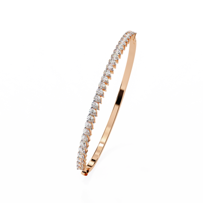 Baguette Diamond Half Tennis Bangle