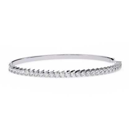 Baguette Diamond Half Tennis Bangle