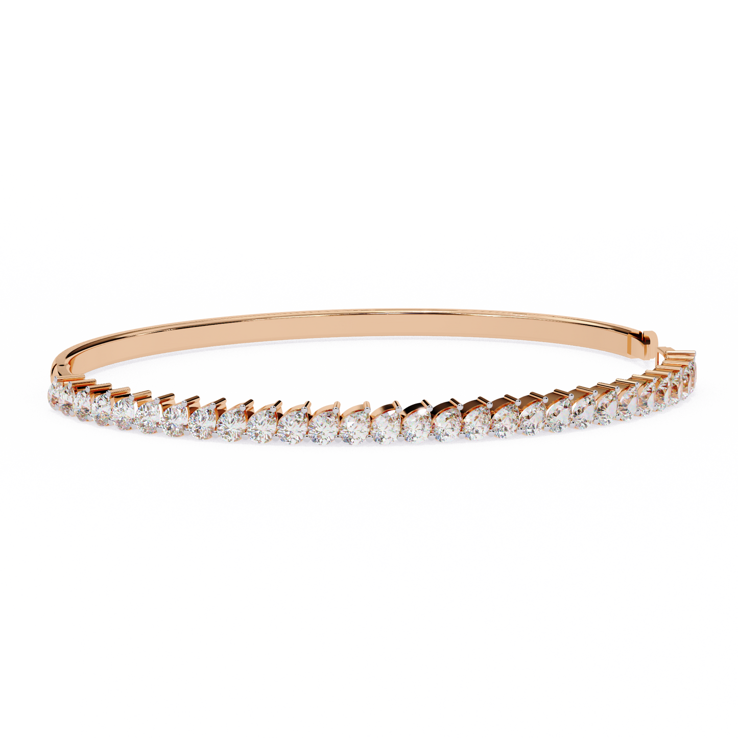 Baguette Diamond Half Tennis Bangle