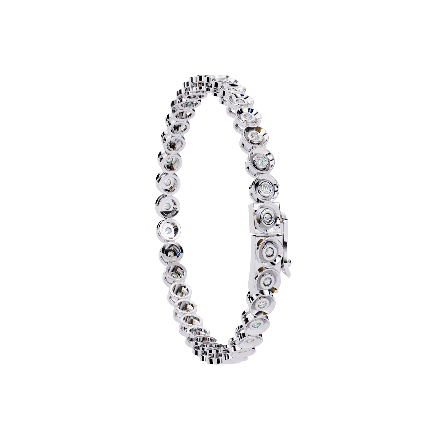 Classic Bezel-Set Diamond Tennis Bracelet