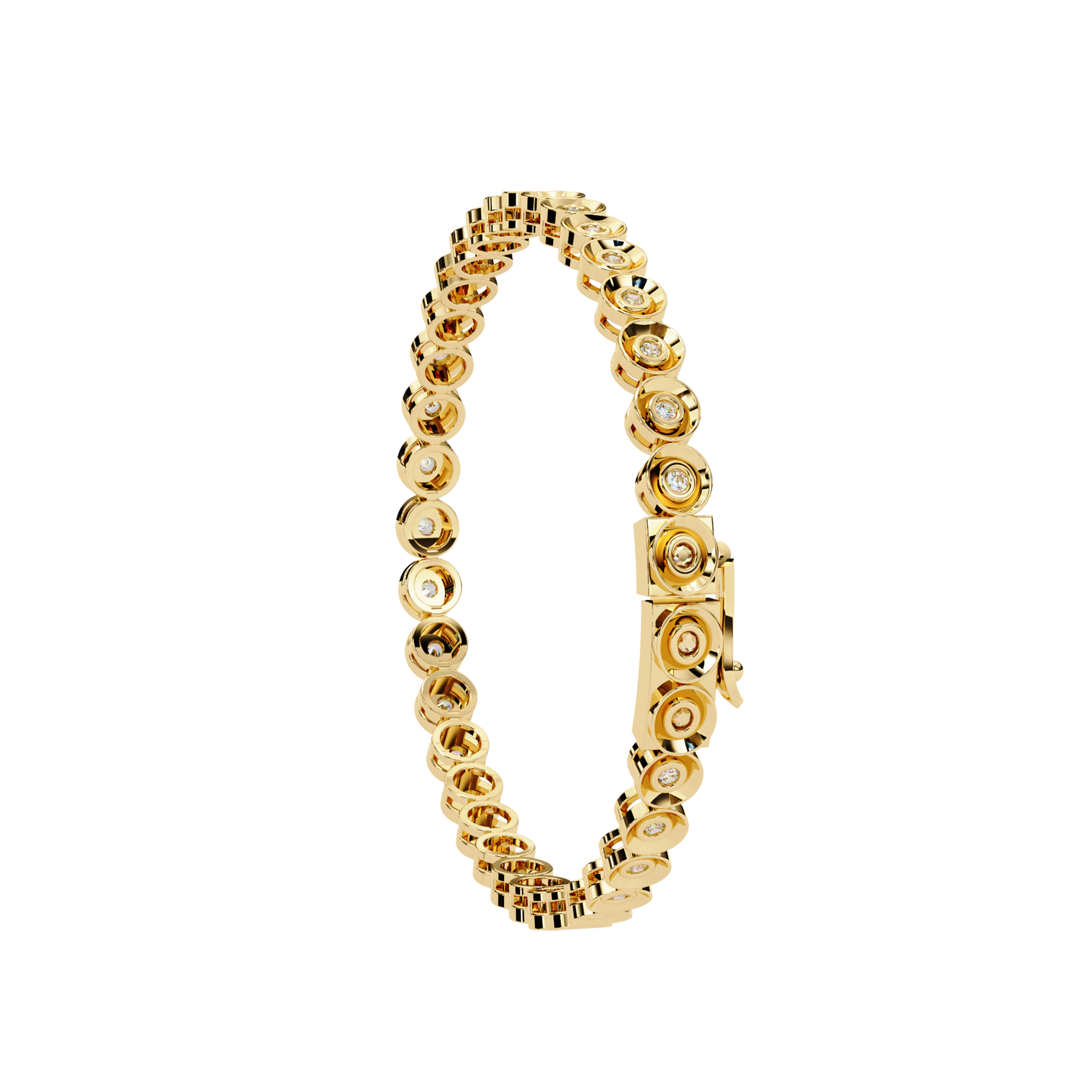 Classic Bezel-Set Diamond Tennis Bracelet