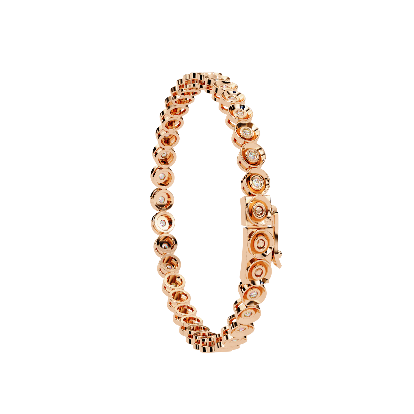 Classic Bezel-Set Diamond Tennis Bracelet