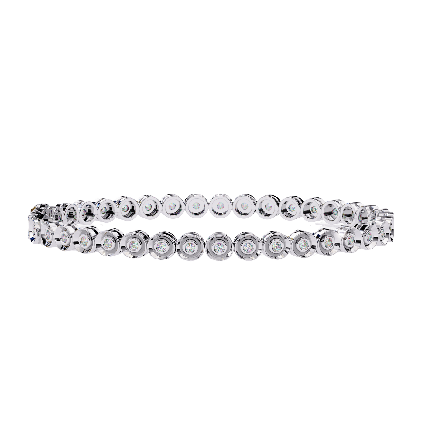 Classic Bezel-Set Diamond Tennis Bracelet