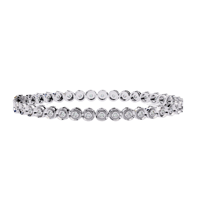 Classic Bezel-Set Diamond Tennis Bracelet