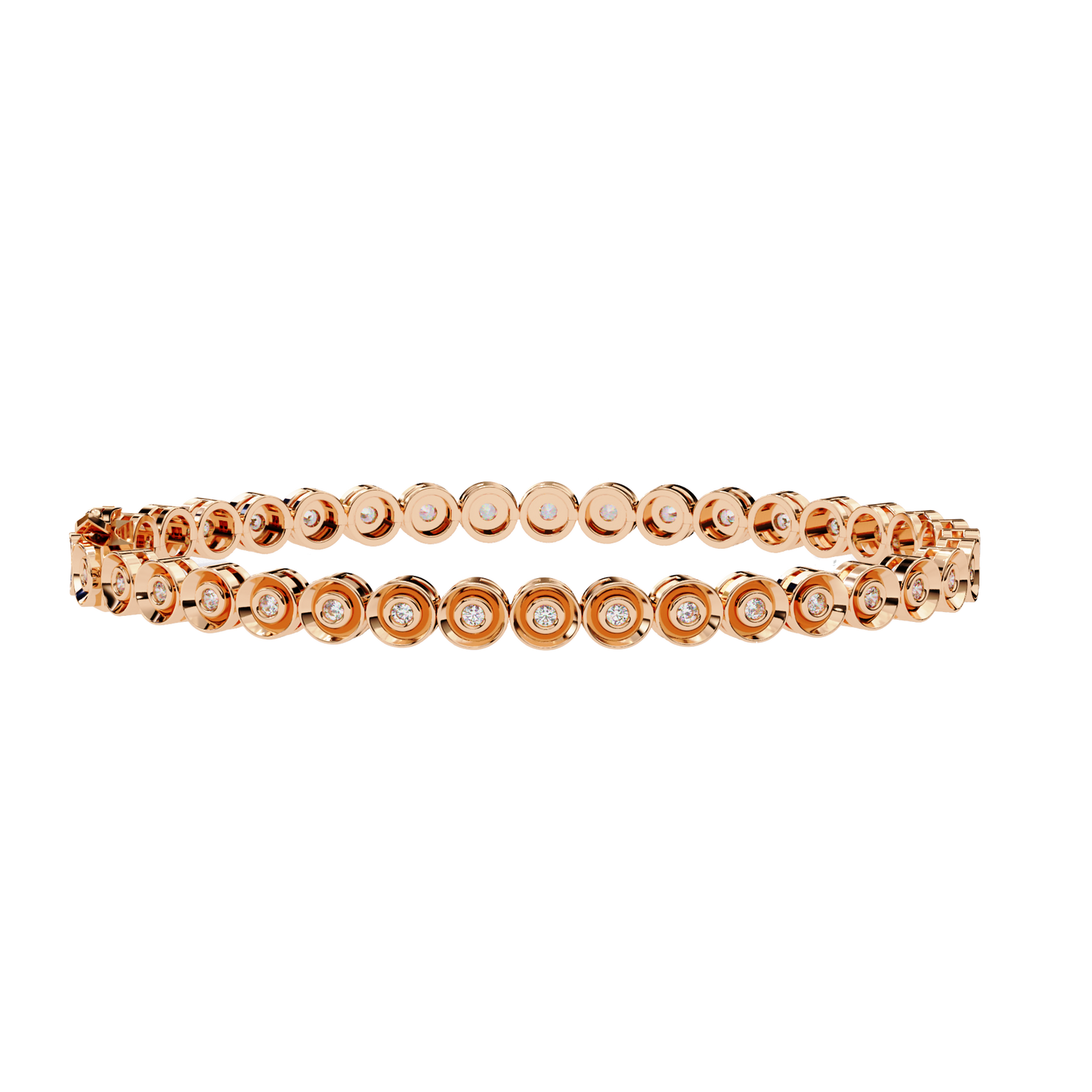 Classic Bezel-Set Diamond Tennis Bracelet