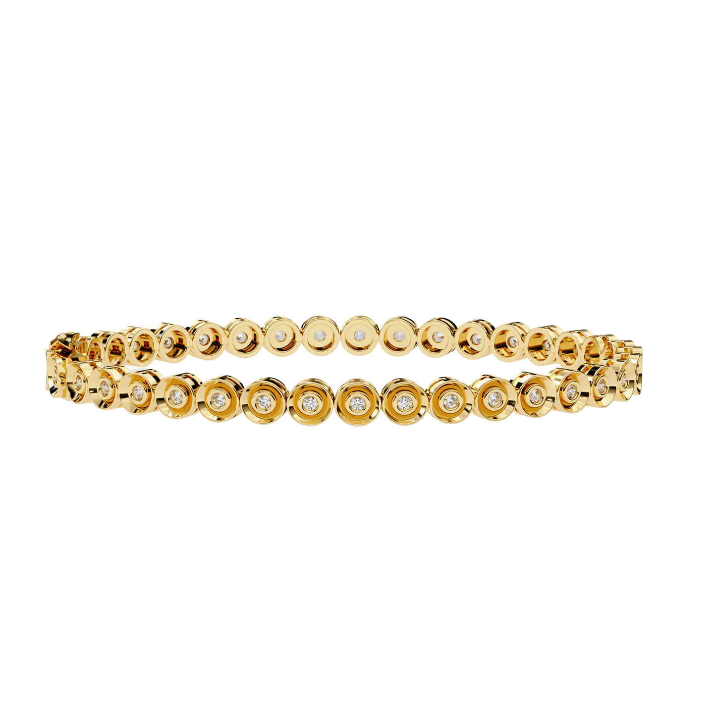 Classic Bezel-Set Diamond Tennis Bracelet