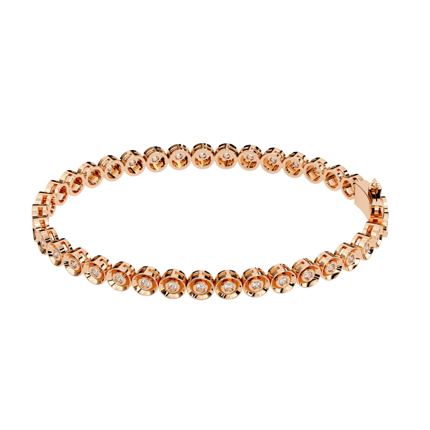 Classic Bezel-Set Diamond Tennis Bracelet