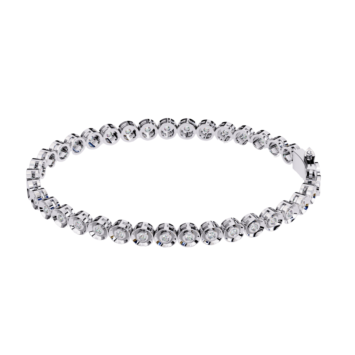 Classic Bezel-Set Diamond Tennis Bracelet