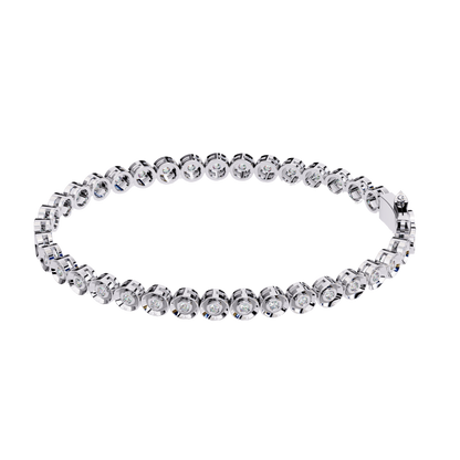 Classic Bezel-Set Diamond Tennis Bracelet